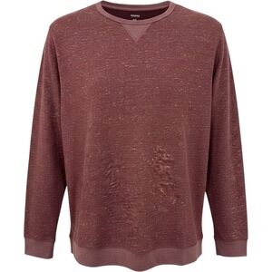 Sonoma Mens XXL Supersoft Burgandy Double-Knit Long Sleeve Tee Mason